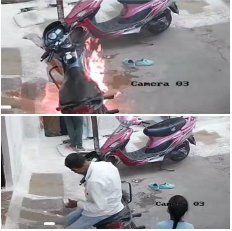 MP News: दबंग ने दिनदहाड़े घर के बाहर खड़ी बाइक में लगाई आग, पुलिस जांच में जुटी