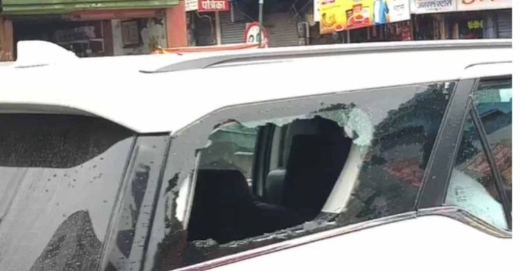 रतलाम में जीतू पटवारी पर हमला, कार का कांच टूटा