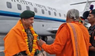 रीवा पहुंचे भारतीय सेना प्रमुख जनरल उपेंद्र द्विवेदी, हुआ भव्य स्वागत