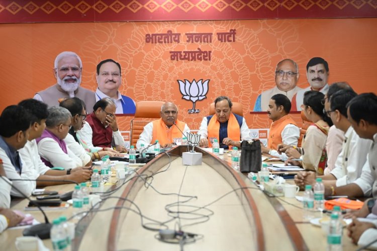 भाजपा की बैठक में चुनावी तैयारी और आत्मनिर्भर भारत अभियान पर मंथन