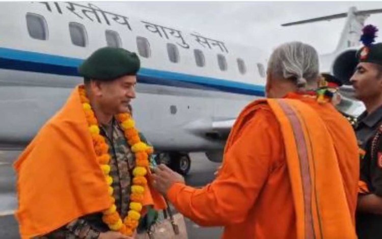 रीवा पहुंचे भारतीय सेना प्रमुख जनरल उपेंद्र द्विवेदी, हुआ भव्य स्वागत