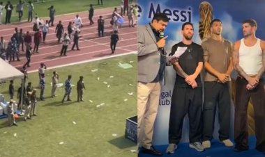 कोलकाता में मेसी के फैंस का हंगामा, स्टेडियम की कुर्सियां उखाड़ीं, बोतलें फेंकी