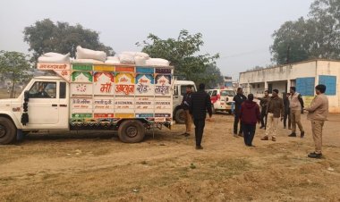 बंधवा उपार्जन केंद्र पर संदिग्ध धान पकड़ी गई, तीन गाड़ियां थाने में जप्त