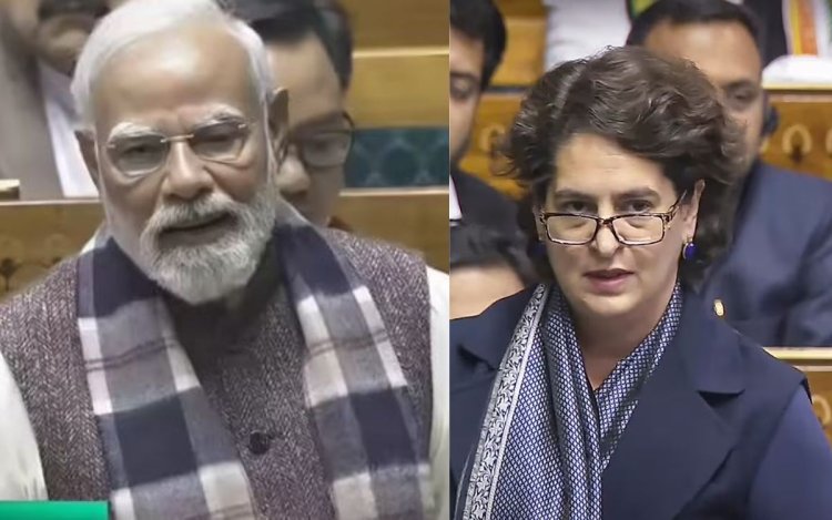 वंदे मातरम् पर बहस: पीएम- कांग्रेस ने वंदे मातरम् के टुकड़े किए, प्रियंका बोलीं- देश का ध्यान भटकाया जा रहा