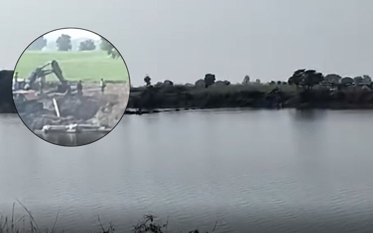 बेतवा नदी में अवैध खनन पर किसान नेता का मोर्चा, वीडियो हुआ वायरल