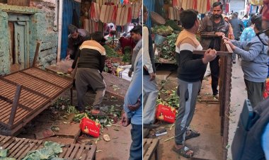 नगर निगम रीवा की कार्रवाई: शहर में सड़कों से हटाया गया अतिक्रमण