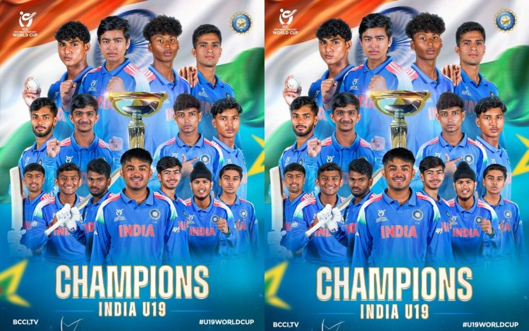 U-19 वर्ल्ड कप: भारत छठी बार बना वर्ल्ड चैंपियन, फाइनल में इंग्लैंड को 100 रन से हराया, वैभव सूर्यवंशी ने खेली तूफानी पारी