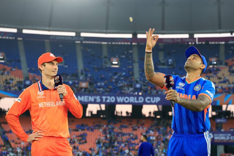 भारत बनाम नीदरलैंड: भारत को लगा चौथा झटका, कप्तान सूर्यकुमार 34 रन बनाकर आउट, भारत का स्कोर 16 ओवर में 134-4