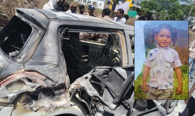 इंदौर: कार के अंदर जिंदा जला 4 साल का मासूम, कार का शीशा तोड़कर बाहर निकाला शव