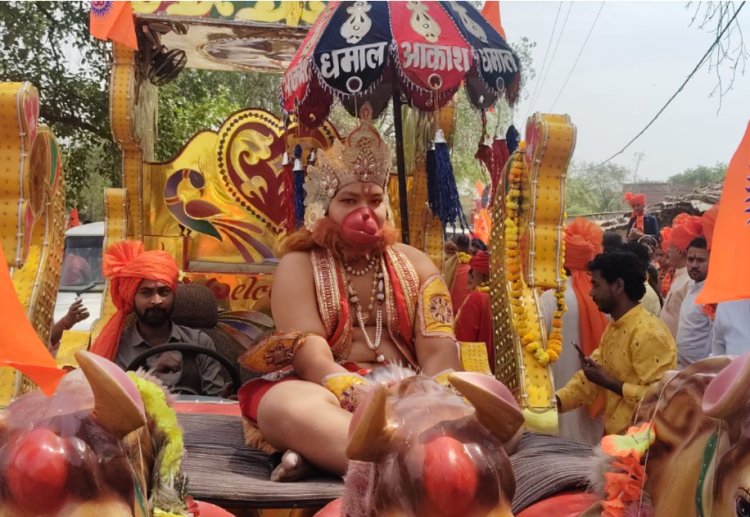 जवा में रामनवमी पर दुअरा नाथ उत्सव समिति के द्वारा निकली गई भव्य श्रीराम शोभायात्रा, श्रद्धालुओं में दिखा उत्साह