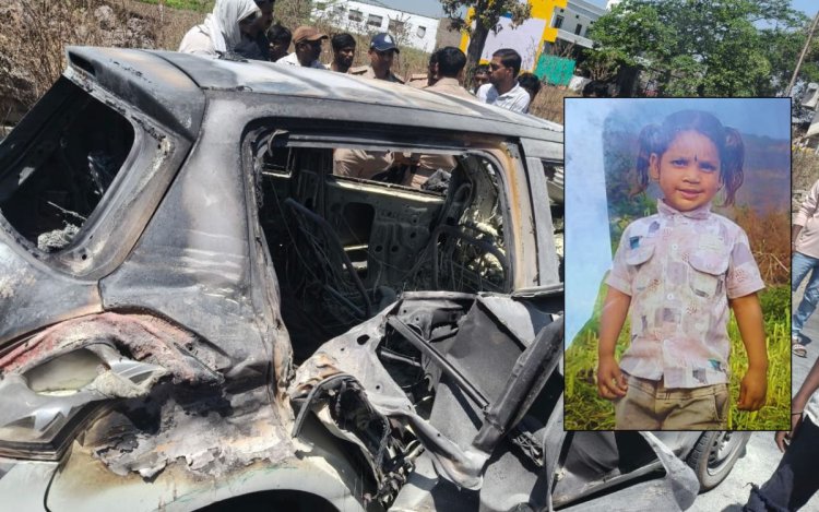 इंदौर में खड़ी कार में लगी भीषण आग: जिंदा जला 4 साल का मासूम, शीशा तोड़कर बाहर निकाला शव