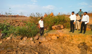 मऊगंज कलेक्टर ने बिछिया नदी के उद्गम स्थल का किया निरीक्षण