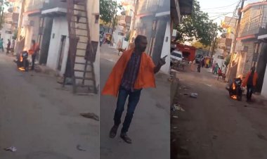 मैहर में युवक का हाईवोल्टेज ड्रामा, पत्नी के घर हंगामा कर अपनी ही बाइक में लगाई आग