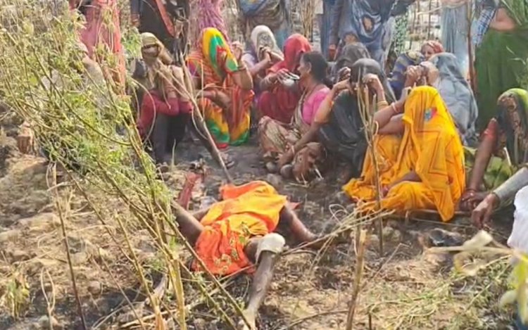 खेत में लगी आग में जिंदा जला बुजुर्ग किसान, फसल भी राख