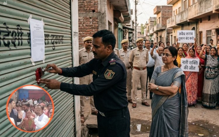 सतना: नई बस्ती में अवैध शराब दुकान सील, प्रदर्शन के बाद प्रशासन की कार्रवाई