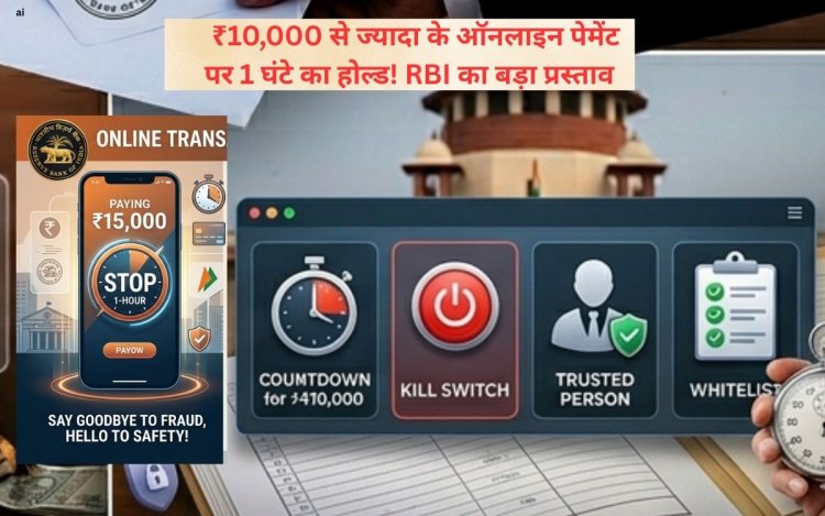 ₹10,000 से ज्यादा के ऑनलाइन पेमेंट पर 1 घंटे का होल्ड! RBI का बड़ा प्रस्ताव