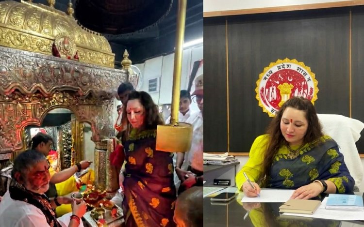 मैहर की नई कलेक्टर ने माँ शारदा के दर्शन के बाद संभाला पदभार, व्यवस्थाओं पर जताई सख्त नाराजगी