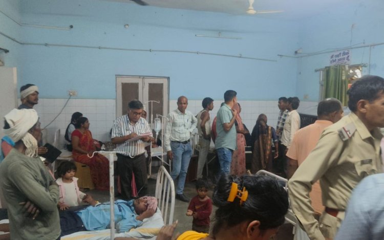 मऊगंज-कटरा हाईवे पर भीषण टक्कर: बाइक-कार-ई-रिक्शा भिड़ंत में वृद्ध महिला की मौत, कई गंभीर घायल