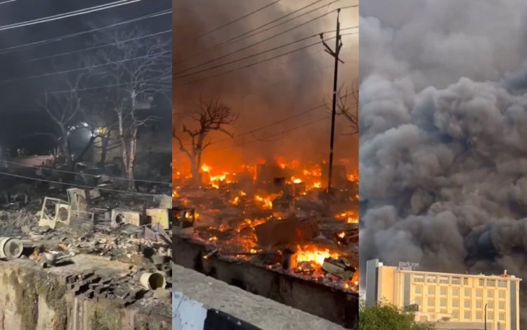 लखनऊ विकासनगर अग्निकांड: 250 से ज्यादा झुग्गियां जलीं, फायर ब्रिगेड की देरी पर सवाल