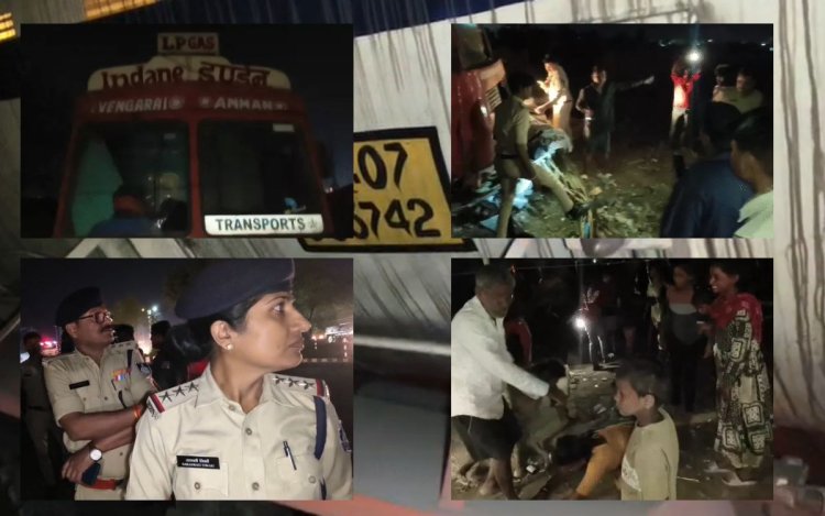 भोपाल में बेकाबू टैंकर का कहर, दीवार तोड़ते हुए घर में जा घुसा: 7 साल की  मासूम बच्ची की मौत, 4 लोग गंभीर घायल