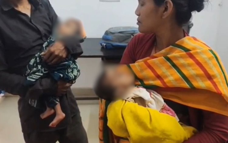 4 महीने के जुड़वां बच्चे कुपोषण का शिकार, एक की मौत, एक रीवा रेफर