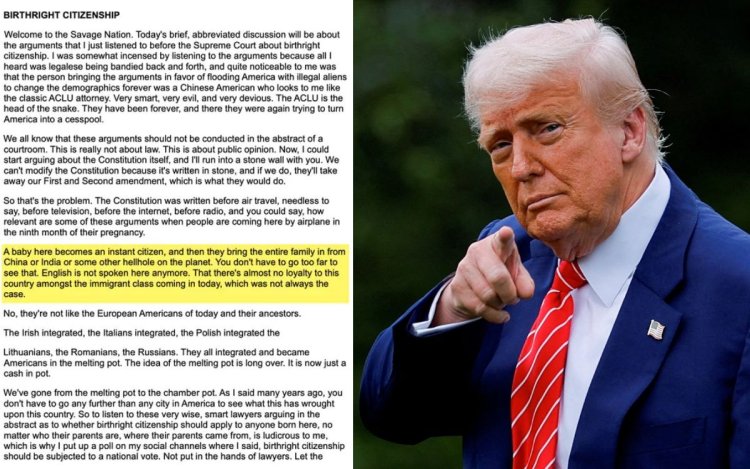 ट्रंप के पोस्ट से विवाद: बर्थराइट सिटिजनशिप पर बहस, भारत को बताया ‘नरक का द्वार’