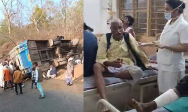 सतना: बगदरा घाटी में पलटी बारातियों से भरी बस, हादसे में 23 लोग घायल, 3 की हालत गंभीर