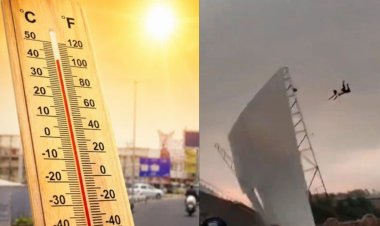 आधा MP हीट वेव की चपेट में: UP में आंधी-तूफान से 94 लोगों की मौत, आंधी में उड़ा युवक