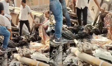 रीवा-सीधी मार्ग पर सड़क हादसा, बल्कर में आग लगने से चालक की दर्दनाक मौत