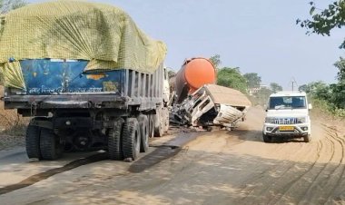 सिंगरौली में भीषण सड़क हादसा: ट्रक और बल्कर की जोरदार भिड़ंत, दोनों ड्राइवर बाल-बाल बचे
