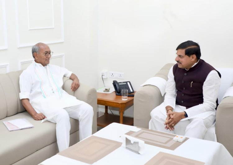दिग्विजय सिंह ने CM डॉ. मोहन यादव से की मुलाकात, किसानों की समस्याओं पर की चर्चा; राम महायज्ञ का दिया निमंत्रण
