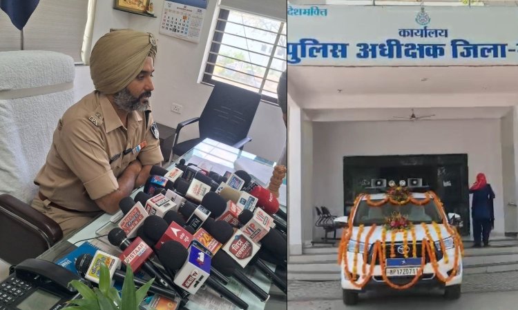 रीवा में गुरुकरण सिंह बने नए पुलिस कप्तान, पूर्व SP शैलेंद्र सिंह चौहान को दी विदाई