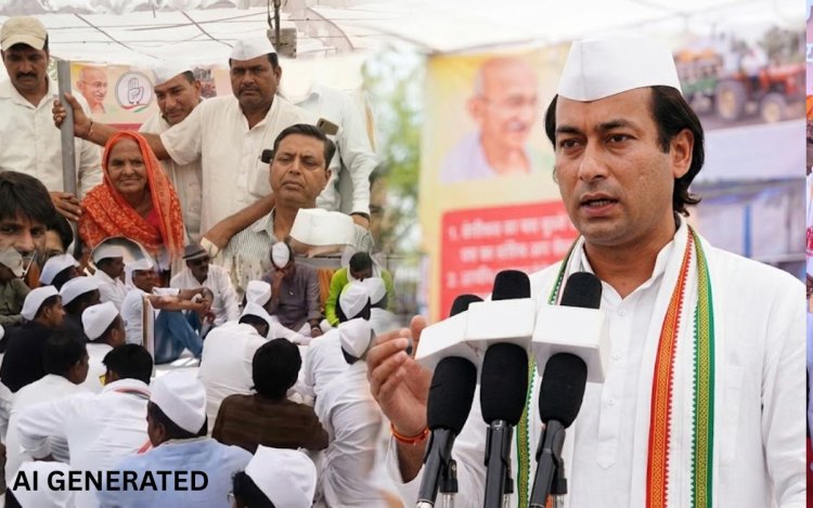 बैरसिया में कांग्रेस का जन न्याय सत्याग्रह आंदोलन, 25 घंटे के उपवास पर बैठे नेता; जयवर्धन सिंह हुए शामिल