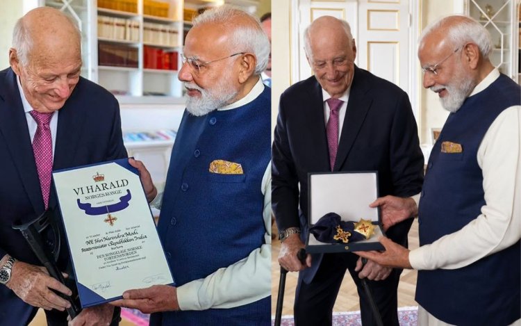PM मोदी को मिला नॉर्वे का सर्वोच्च सम्मान: आज इंडिया-नॉर्डिक समिट में लेंगे हिस्सा, 4 देशों के प्रधानमंत्रियों से मिलेंगे
