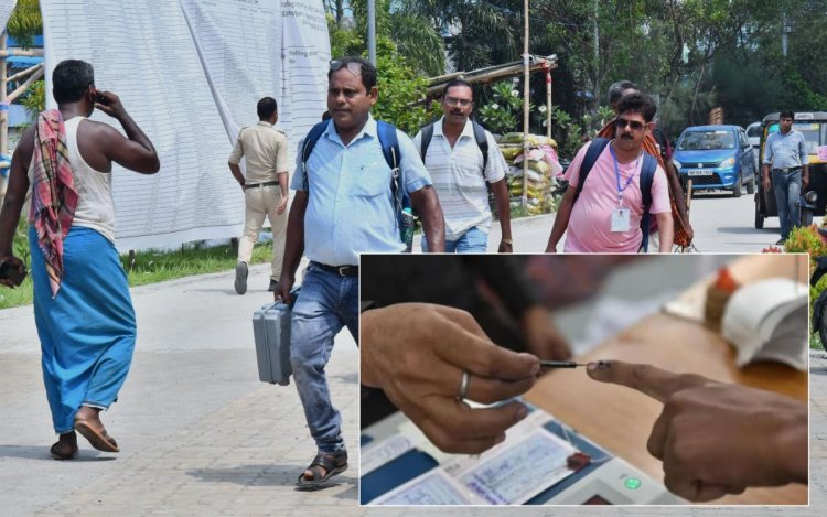 पश्चिम बंगाल के फालता में चल रही वोटिंग, 29 अप्रैल को हुए चुनाव में गड़बड़ी के आरोप के बाद की जा रही रिपोलिंग