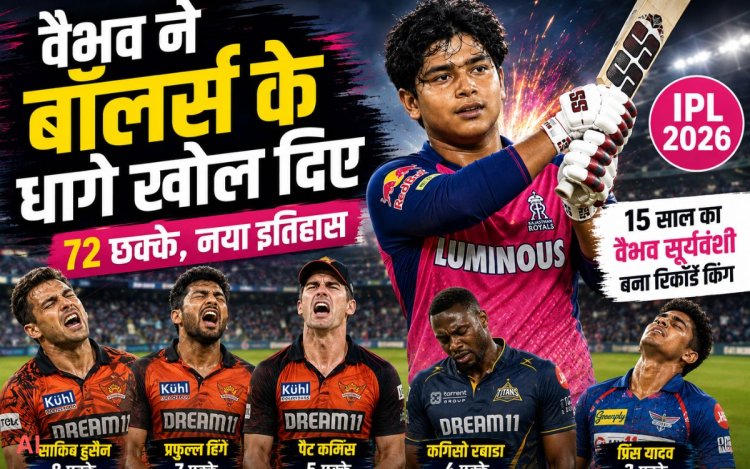 IPL 2026: इन 5 बॉलर्स के खिलाफ सबसे ज्यादा छक्के जड़े वैभव सूर्यवंशी, पूरे सीजन बरपाया कहर