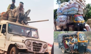 मौत को छत पर बैठाकर दौड़ रहीं ओवरलोड टैक्सियां, प्रशासन बेखबर