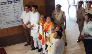 राज्यसभा चुनाव: निर्वाचन प्रमाण पत्र लेने विधानसभा पहुंचे बीजेपी के तीनों उम्मीदवार, नाम वापसी की समय सीमा समाप्त