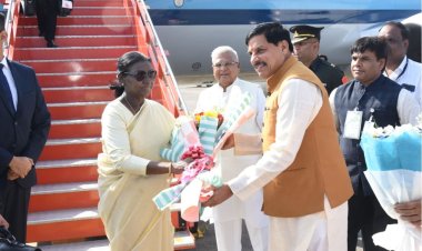 MP के 5 दिवसीय दौरे पर इंदौर पहुंचीं राष्ट्रपति राज्यपाल-CM ने किया स्वागत