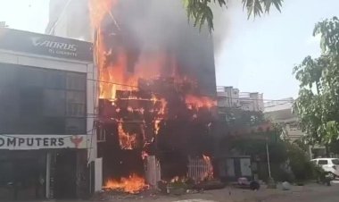 लखनऊ के अलीगंज में कोचिंग सेंटर में लगी भीषण आग, 8 स्टूडेंट के मौत की खबर