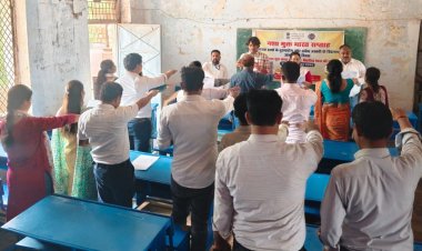 नशे के खिलाफ एकजुट हुआ मऊगंज, छात्रों ने ली संकल्प शपथ