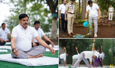 बैतूल के कुकरू में CM डॉ. मोहन यादव ने किया योग, रुद्राक्ष का पौधा लगाया; बोले- योग को बनाएं रोज की आदत