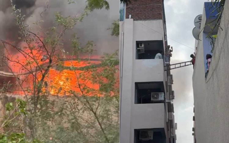 इंदौर में इलेक्ट्रिक वाहन शोरूम में भीषण आग, 20 लोगों का सफल रेस्क्यू