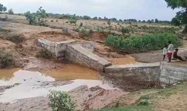 10 दिन में टूटा लाखों का चकडेम, निर्माण में भ्रष्टाचार के आरोपों से घिरा सिंगरौली प्रशासन