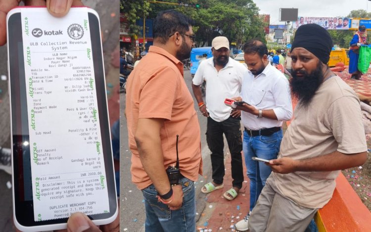 कांग्रेस की साइक्लोथॉन पर नगर निगम की कार्रवाई, गांधी प्रतिमा के सामने कचरा फैलाने पर 2 हजार का स्पॉट फाइन