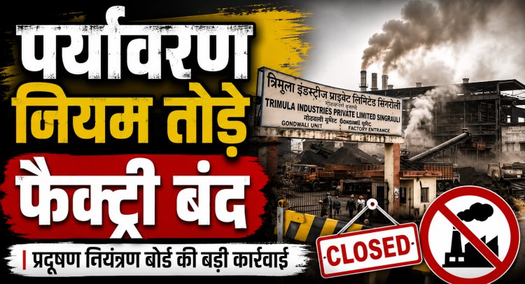 Singrauli में पर्यावरणीय उल्लंघन पर उद्योग का उत्पादन बंद.
