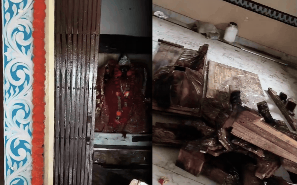 सतना: एक महीने में दूसरी बार माता मंदिर में चोरी, 22 किलो चांदी उखाड़ ले गए चोर