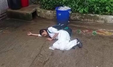 55 हजार की फीस नहीं दे पाई मासूम, स्कूल ने बंद किया दरवाजा; जमीन पर गिरी छात्रा