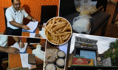 चाउमीन में कीड़ा मिलने की शिकायत पर फूड स्ट्रीट रेस्टोरेंट में छापा, चाउमीन-पनीर के सैंपल लिए
