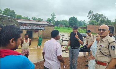 कलेक्टर और पुलिस अधीक्षक ने वर्षा से प्रभावित गांवों का किया दौरा